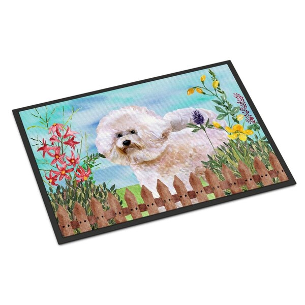 Carolines Treasures Bichon Frise No.2 Spring Indoor or Outdoor Mat - 18 x 27 in. CK1267MAT - main